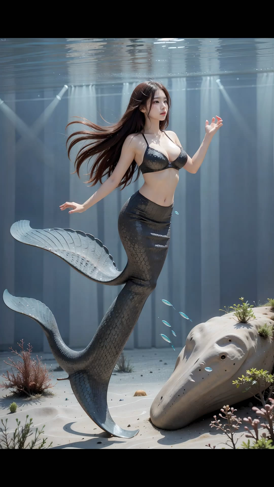 【Ai艺术】海底美丽的美人鱼