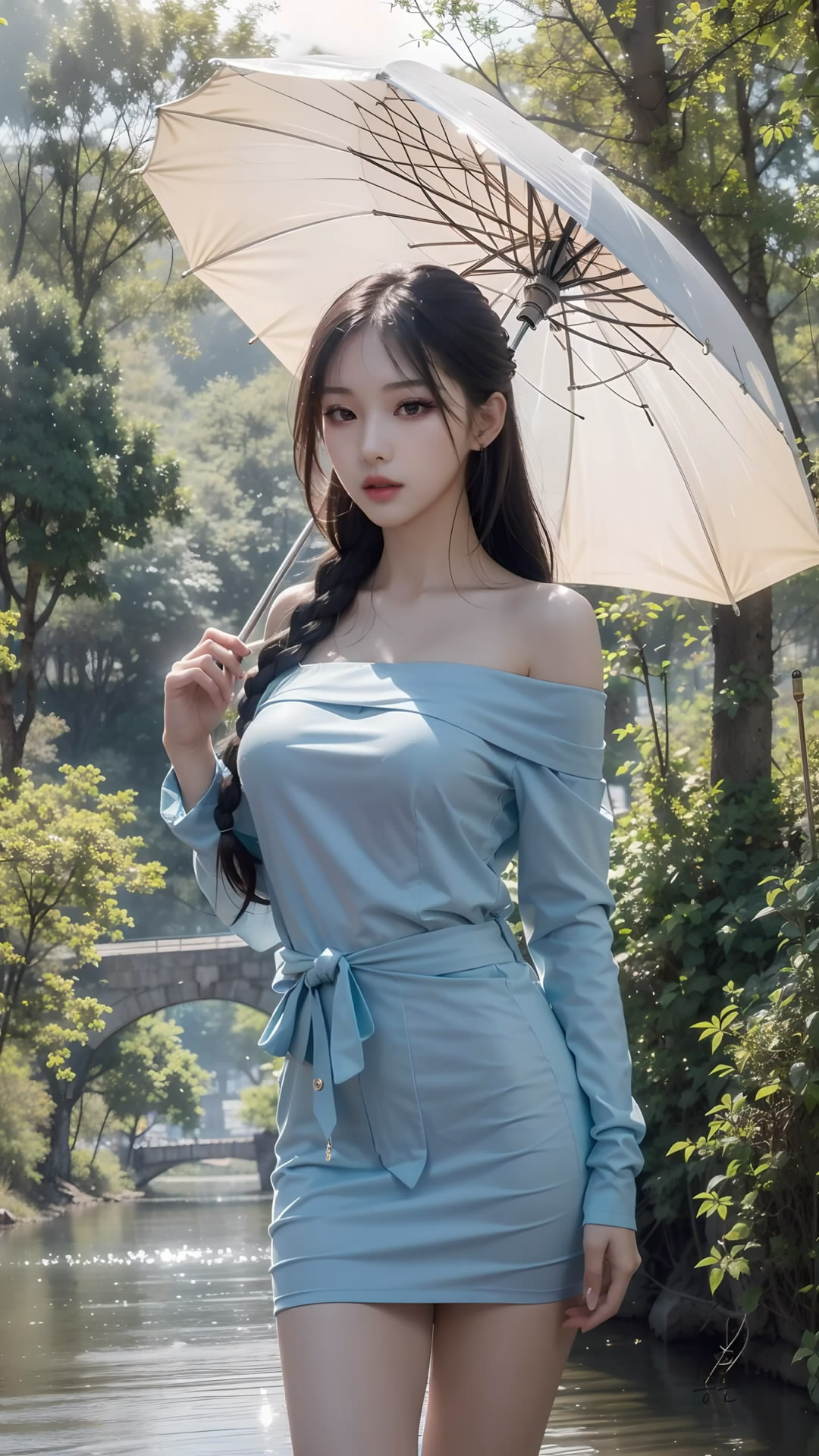 【Ai艺术】身穿连衣裙的女孩
