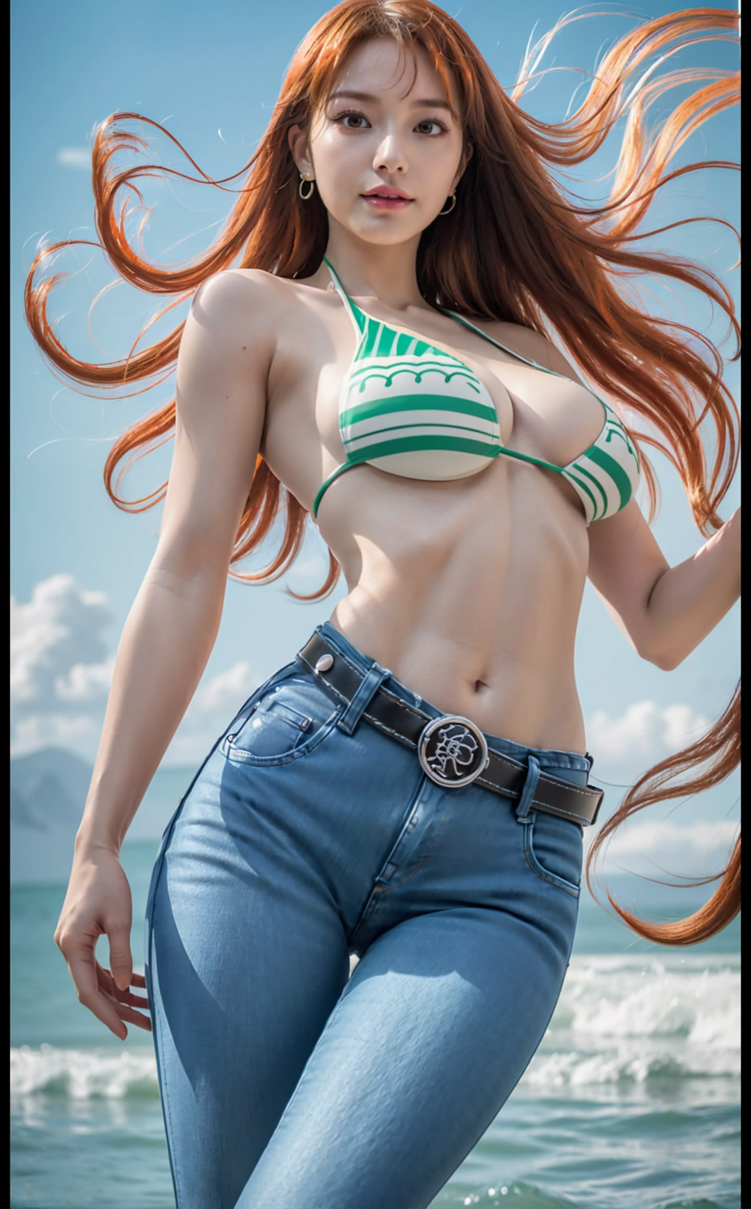 【Ai艺术】娜美罗宾cosplay连衣裙女孩