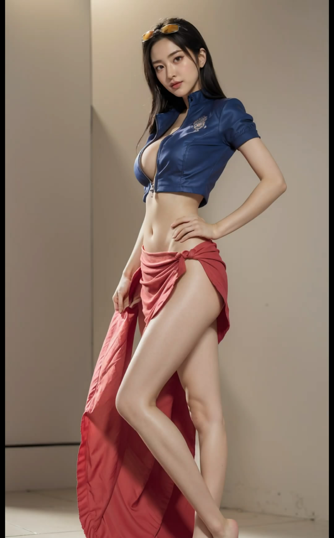 【Ai艺术】娜美罗宾cosplay连衣裙女孩