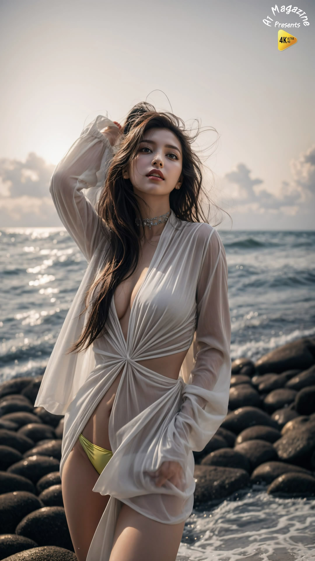 【Ai艺术】海滩上的美女
